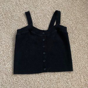 black button down tank top